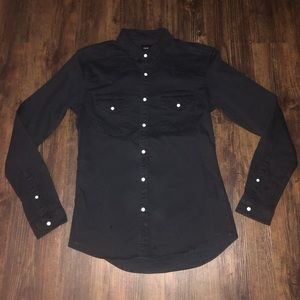 ASOS Slim Fit Western Denim Button Down Shirt Medium